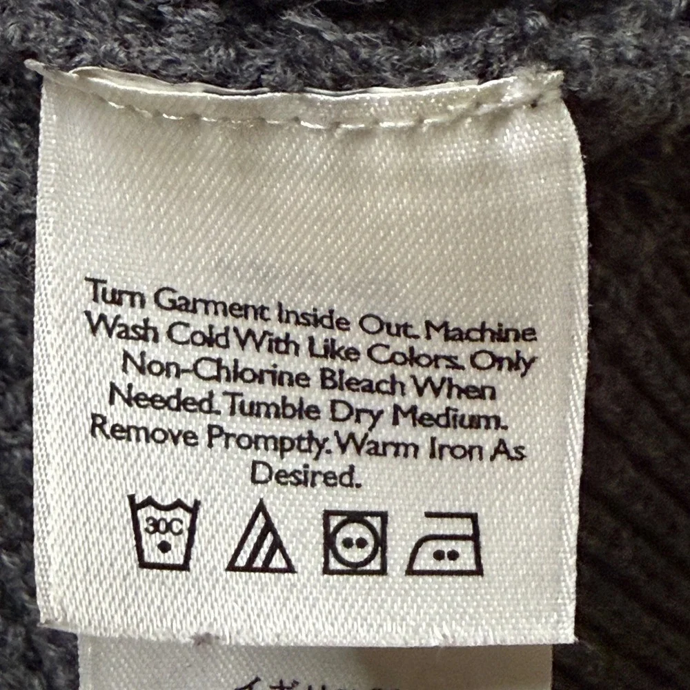 Banana Republic Waffle Knit Sweater Mens XL Gray Crewneck Pullover 100% Cotton
